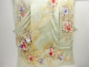 アンティーク　草花模様振袖